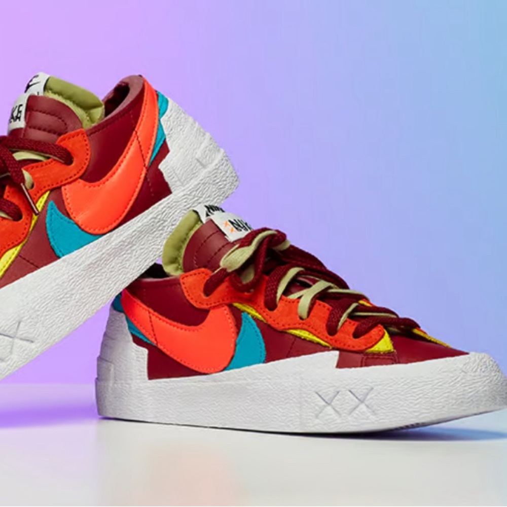 Nike Blazer Low sacai KAWS Red: Mens Size 7